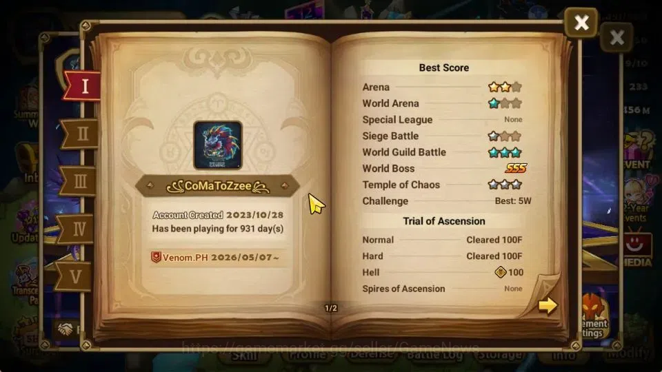 Summoners War: Sky Arena Accounts ASIA Lv100|3 LD[Maximilian,Jaara,Trinity]|63 Total image 3