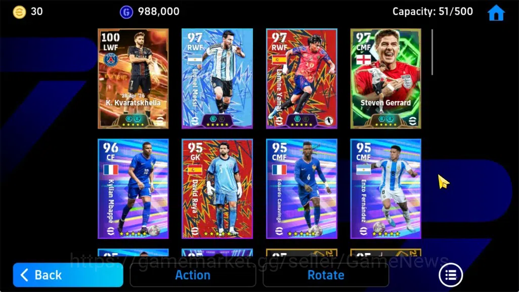 eFootball Accounts Android|BigTime K.Kvaratskhella,Epic Steven Gerrar image 3