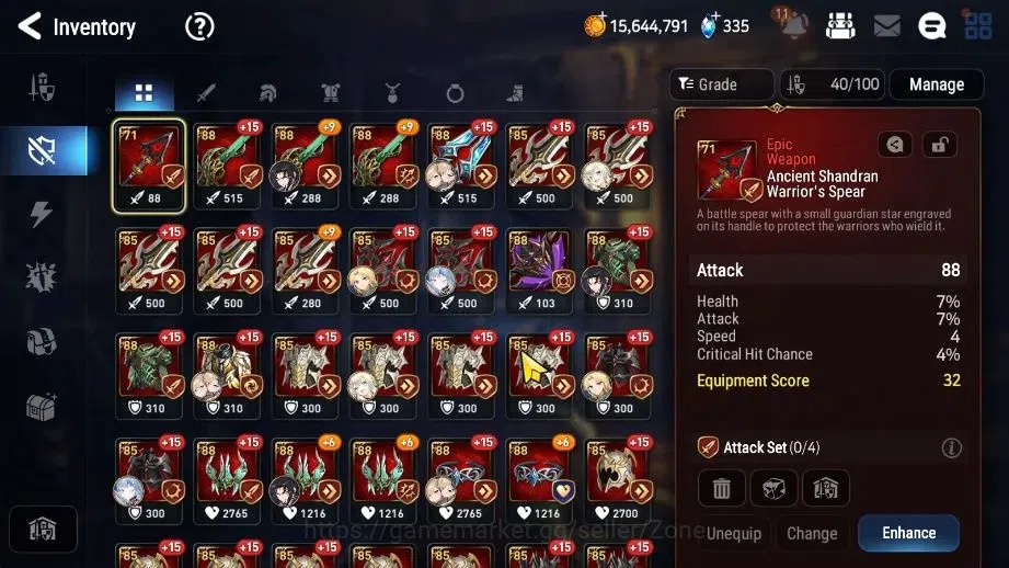 Epic Seven Accounts High-End Global|9ML (RnL, NM Luna, Abyss Yufine, RoL, AST Elena,)|PoH,Bless, Theater ON||Stove 8
