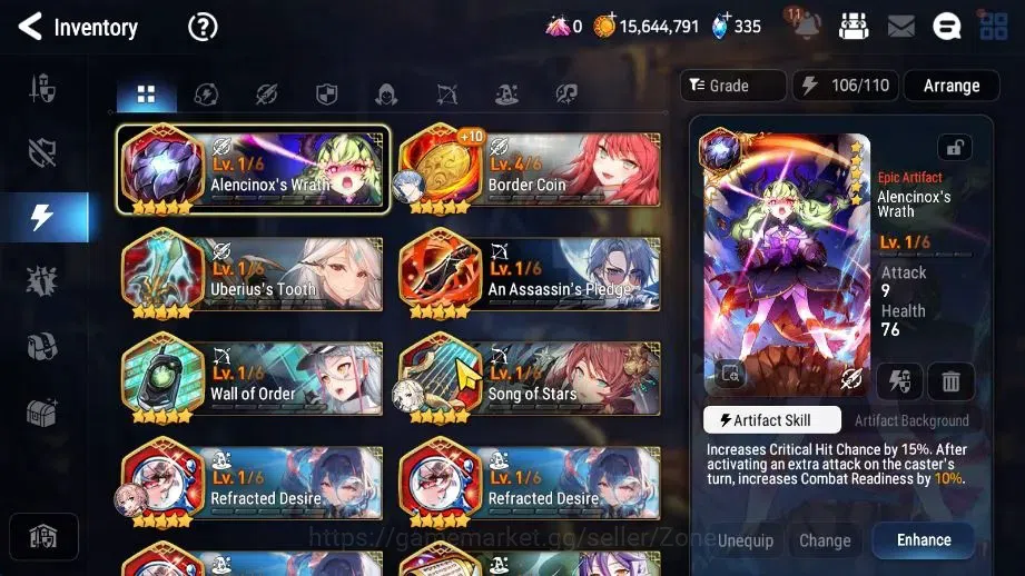 Epic Seven Accounts High-End Global|9ML (RnL, NM Luna, Abyss Yufine, RoL, AST Elena,)|PoH,Bless, Theater ON||Stove 9