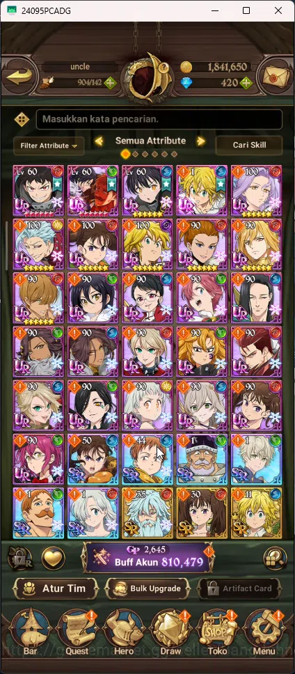 The Seven Deadly Sins: Grand Cross Accounts Starter ASIA | 810k CC | Diamond 420 | 2 UR Merlin image 2