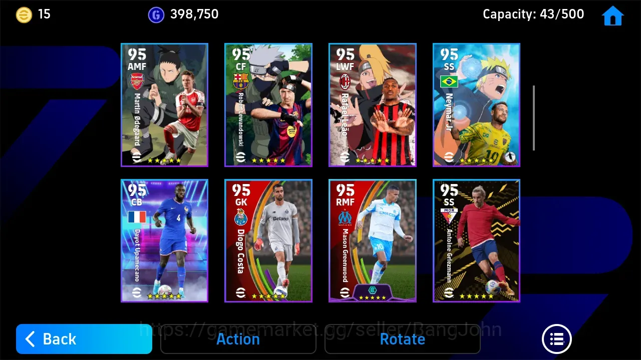 eFootball Accounts High-End ANDROID|PW 3150|Jude Bellingham ST,Johan Cruyff Epic,Clarence Seedorf 1