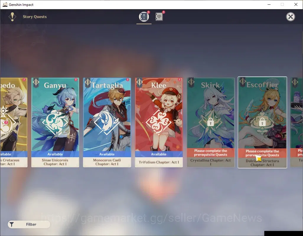 Genshin Impact Accounts ASIA|AR 50|BD Unset|2 Limited+2 (*5Weap)|Skirk+Sig image 19