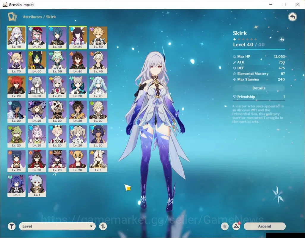 Genshin Impact Accounts ASIA|AR 50|BD Unset|2 Limited+2 (*5Weap)|Skirk+Sig image 3