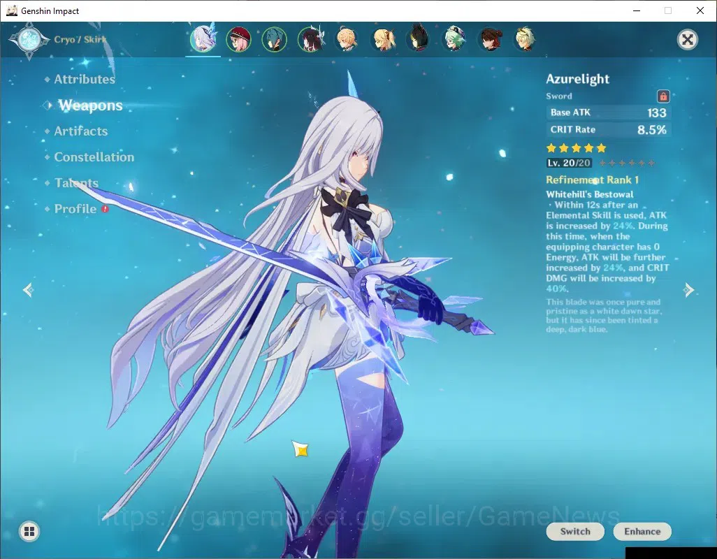 Genshin Impact Accounts ASIA|AR 50|BD Unset|2 Limited+2 (*5Weap)|Skirk+Sig image 6