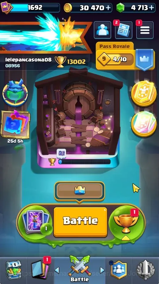 Clash Royale Accounts High-End Trophy 13002|CL 1692|KTL 16 Max|122 Cards|18 Max|8 Champ|9 Hero|11 Evo|Arena 31|4713 1
