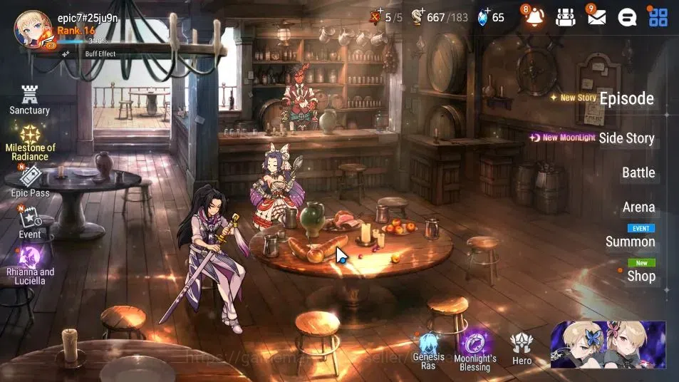 Epic Seven Accounts GLOBAL Unverif|New Era|2 ML(Rhianna & Luciella,Dra image 1