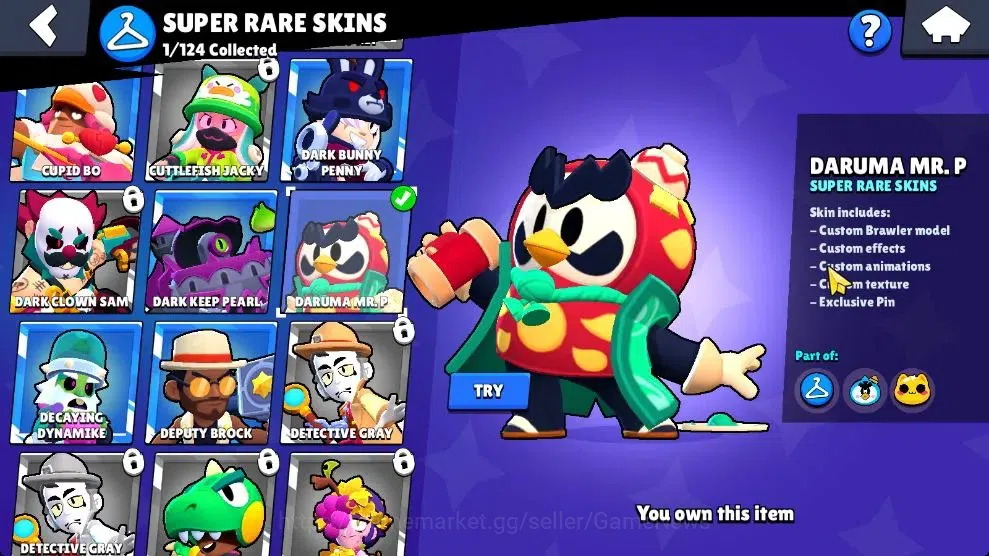 Brawl Stars Accounts 1954 Trophy|23 Brawlers Legend Spike, Myth Damian, image 10