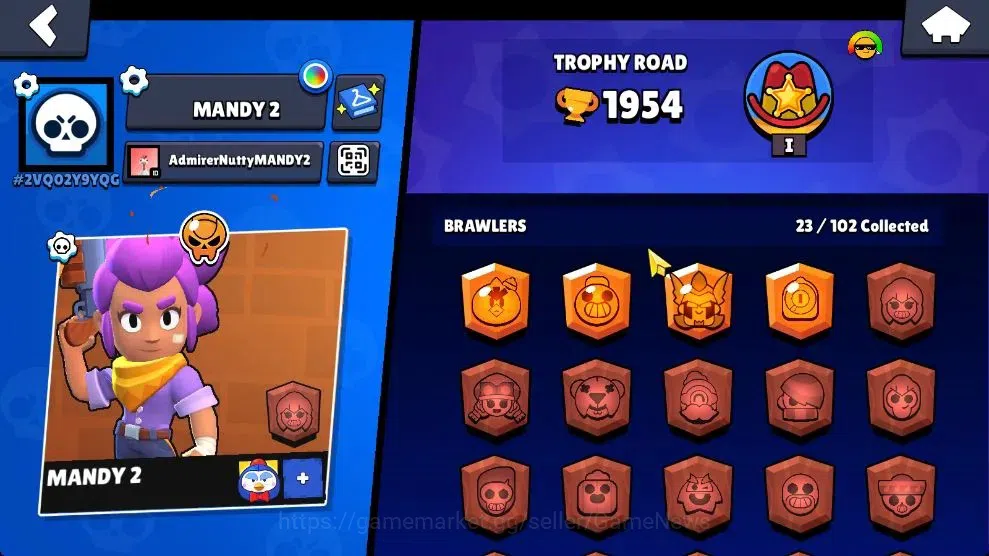 Brawl Stars Accounts 1954 Trophy|23 Brawlers Legend Spike, Myth Damian, image 12
