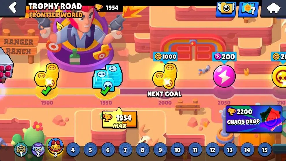 Brawl Stars Accounts 1954 Trophy|23 Brawlers Legend Spike, Myth Damian, image 13