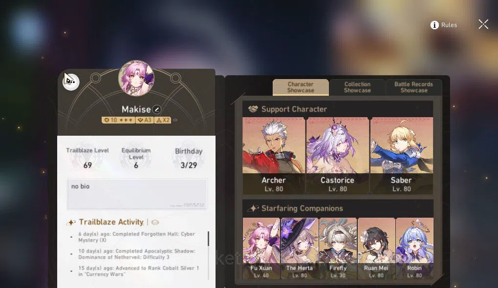 Honkai Star Rail Accounts Asia|TL 69|10 Limited|[Saber,The Herta]+Sign,Cyren image 2