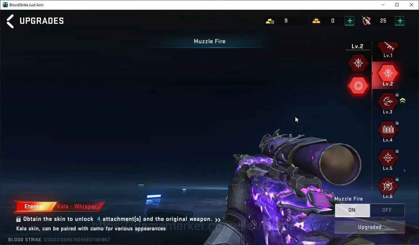 Blood Strike Accounts ASIA|Eternal Kala-Whisper (Lv2 Muzzle Fire)+Limite image 5