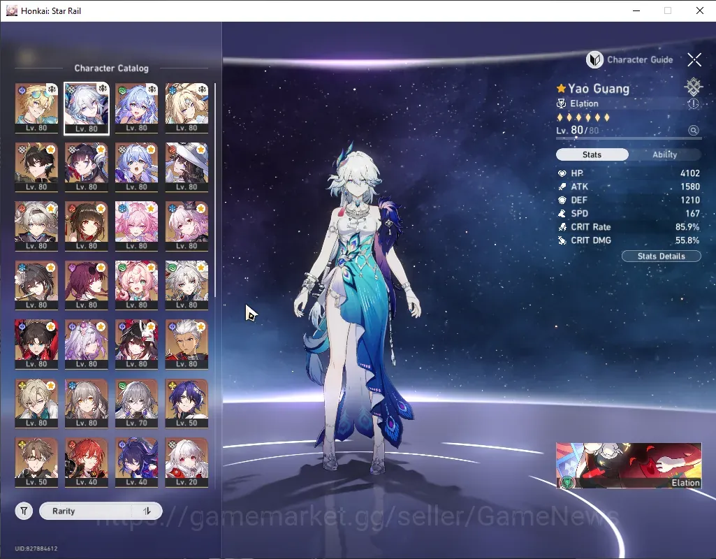 Honkai Star Rail Accounts Others Asia|Free ZZZ,GI|TL 70|2 GC + 25 Special Pass|3 Team Prem|24 Limited (Castorice,Hysilens 1
