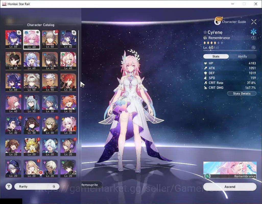 Honkai Star Rail Accounts Asia|TL50|9 Limited|[Cyrene+Sign,Acheron,Dante,Arc image 4