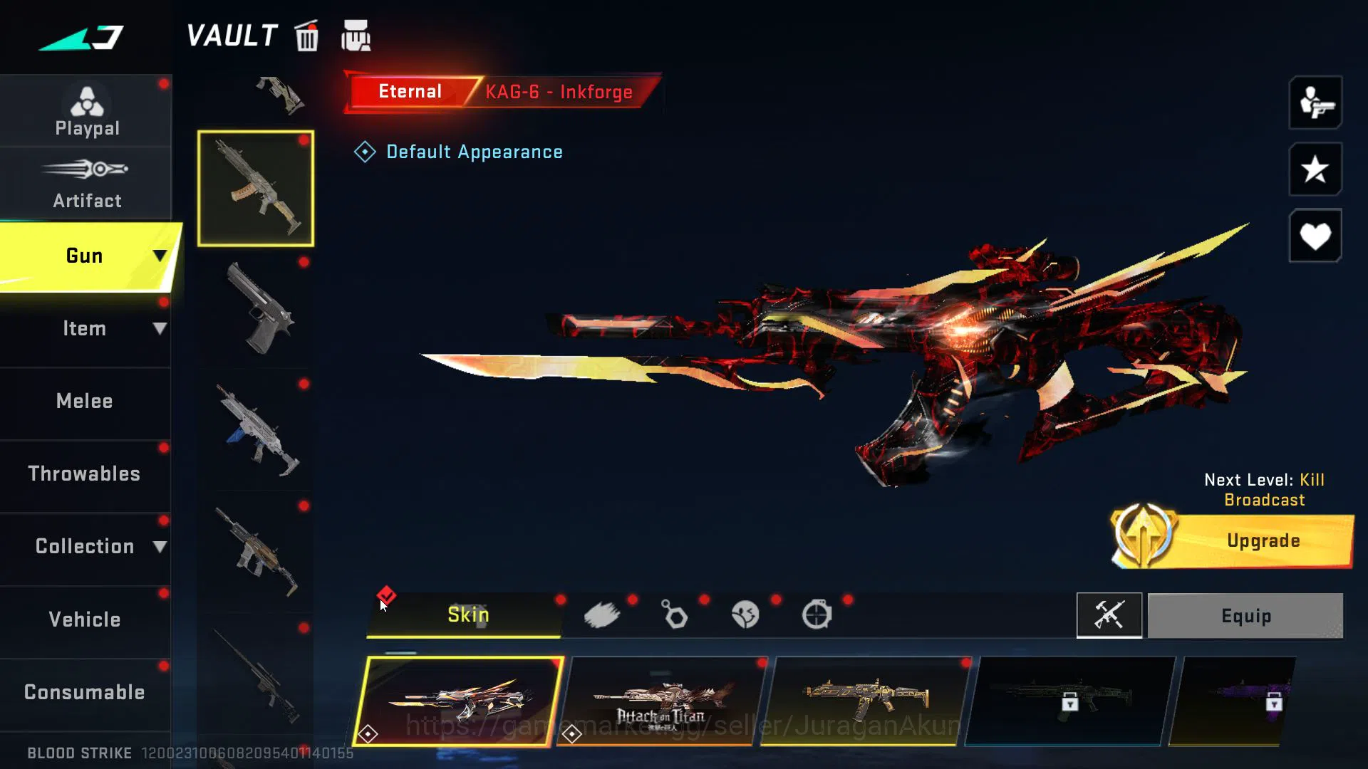 Blood Strike Accounts Asia|7 ETERNAL(MIKASA,M700,EVA-02,Kar98k,Uzi)3 MEL image 2