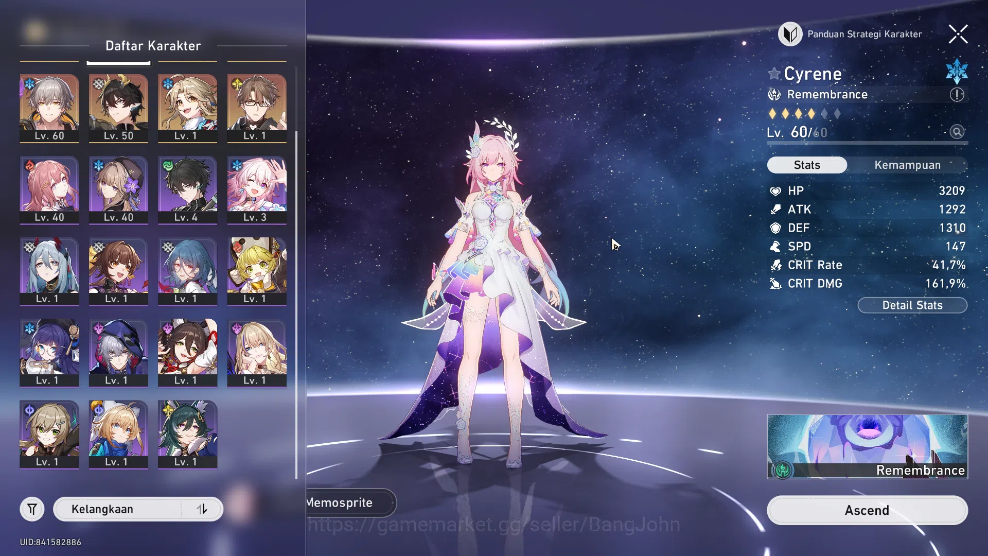 Honkai Star Rail Accounts [ASIA] TL 50 | 5 Limit (4 Top Support) Cyrene Spar image 16