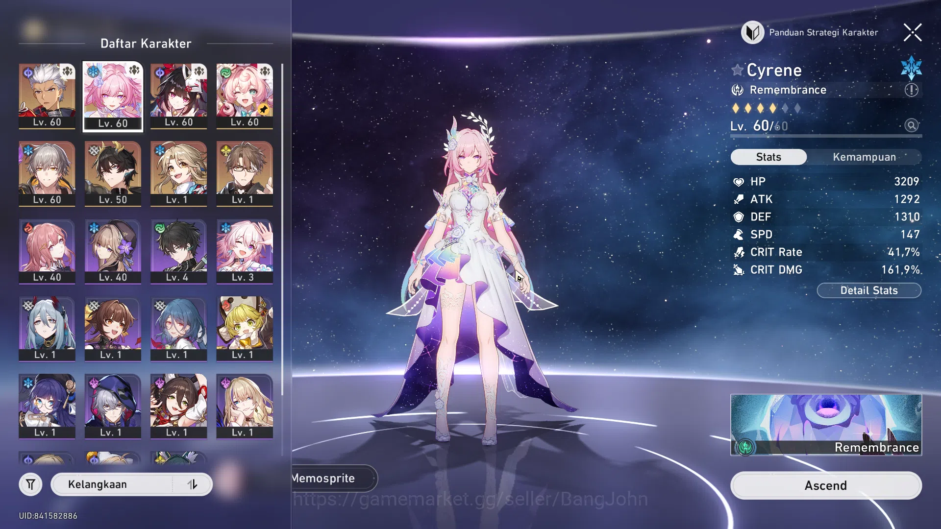 Honkai Star Rail Accounts [ASIA] TL 50 | 5 Limit (4 Top Support) Cyrene Spar image 17