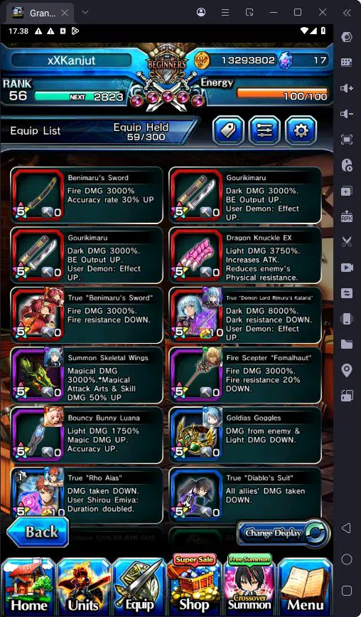 Grand Summoners Accounts GLOBAL|12 Ascend|Rank 56|Sayaka Miki TW|Shirou Emi image 3