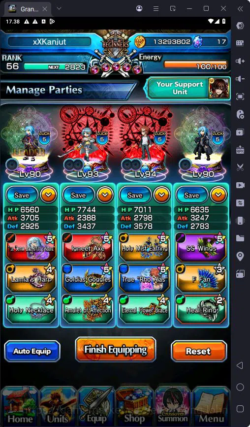 Grand Summoners Accounts GLOBAL|12 Ascend|Rank 56|Sayaka Miki TW|Shirou Emi image 6