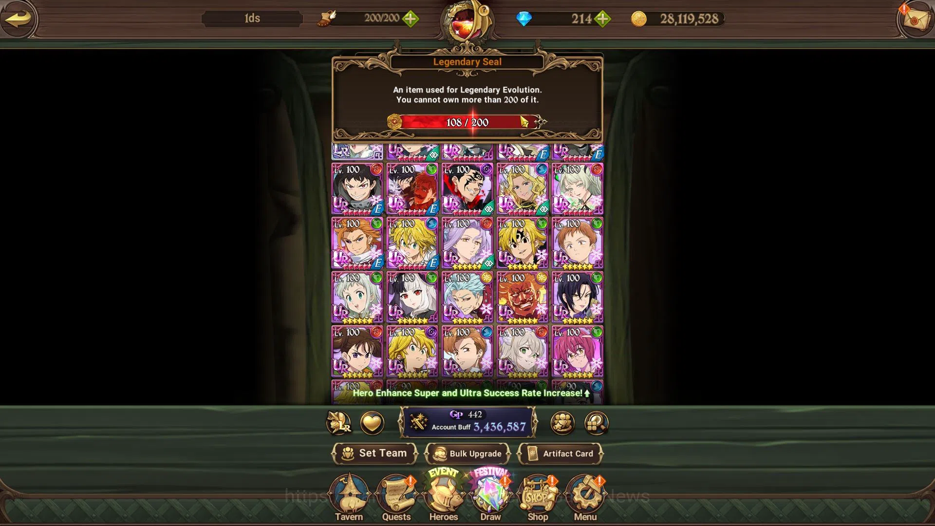 The Seven Deadly Sins: Grand Cross Accounts Asia|3,4M CC|214 Dm+LS|1 LR+7 UR+Collab Fire Force image 4