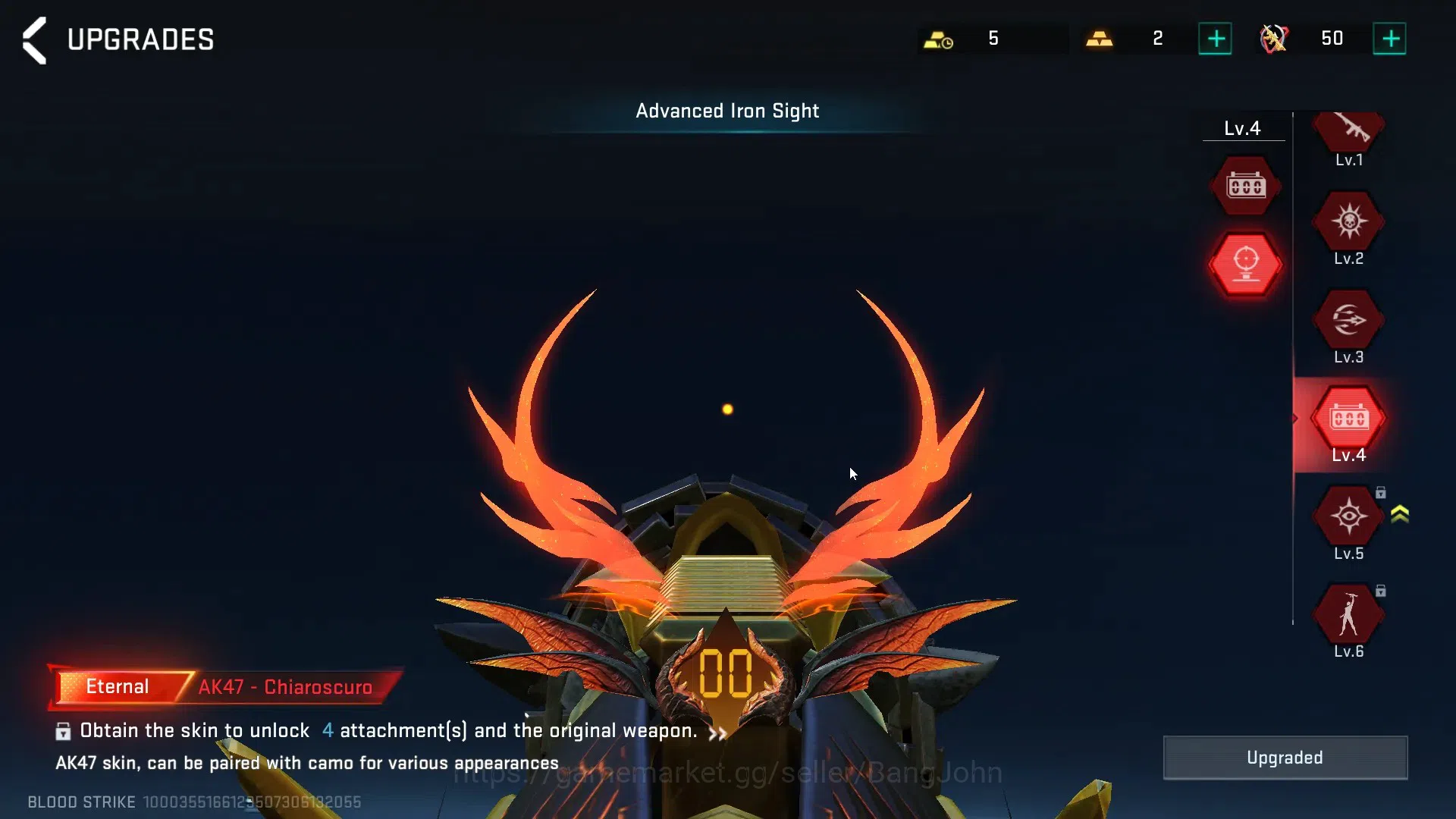 Blood Strike Accounts AMERICA |1 EVO:AK47-Hellride (Lv3)|19 ETERNAL(+MEL image 11