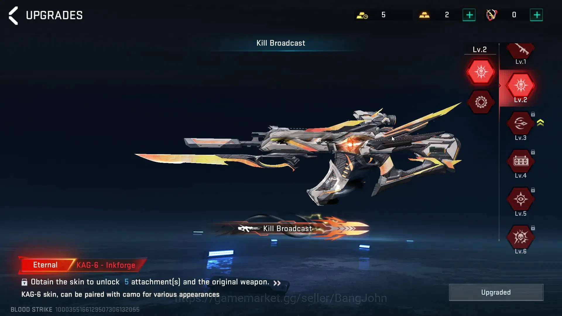 Blood Strike Accounts AMERICA |1 EVO:AK47-Hellride (Lv3)|19 ETERNAL(+MEL image 13