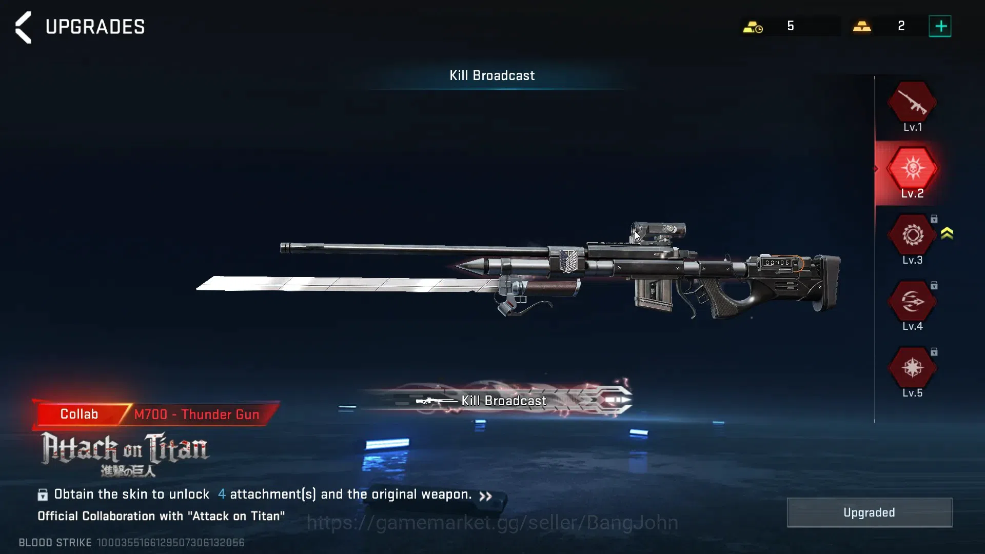 Blood Strike Accounts AMERICA |1 EVO:AK47-Hellride (Lv3)|19 ETERNAL(+MEL image 19