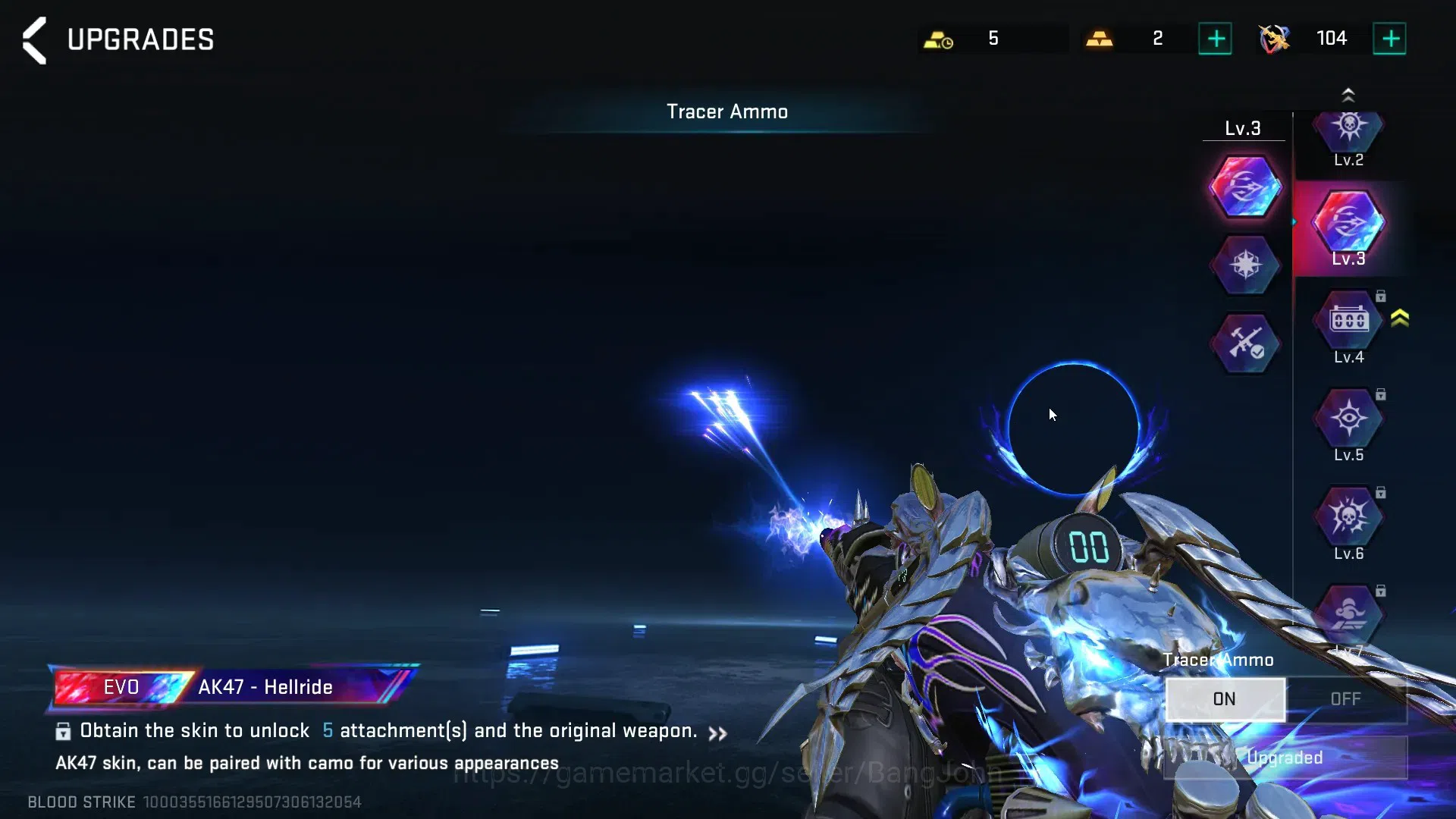 Blood Strike Accounts AMERICA |1 EVO:AK47-Hellride (Lv3)|19 ETERNAL(+MEL image 9