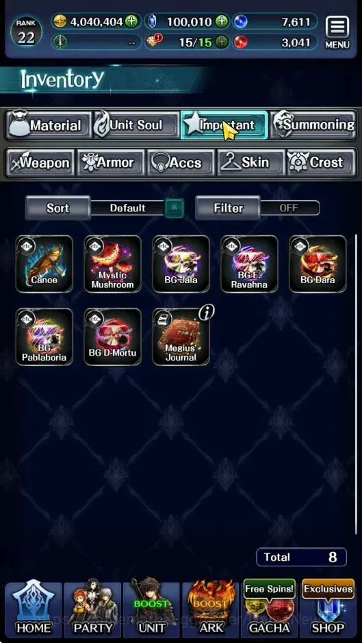 Last Cloudia Accounts GLOBAL|Rank 22|100k Crystal|Top Tier Unit(Lougseus image 11