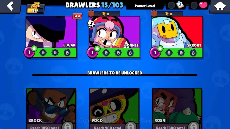 Brawl Stars Accounts Global|689 Trophy|15 Brawlers-1 Max Lv. [Bibi]|5k  image 7