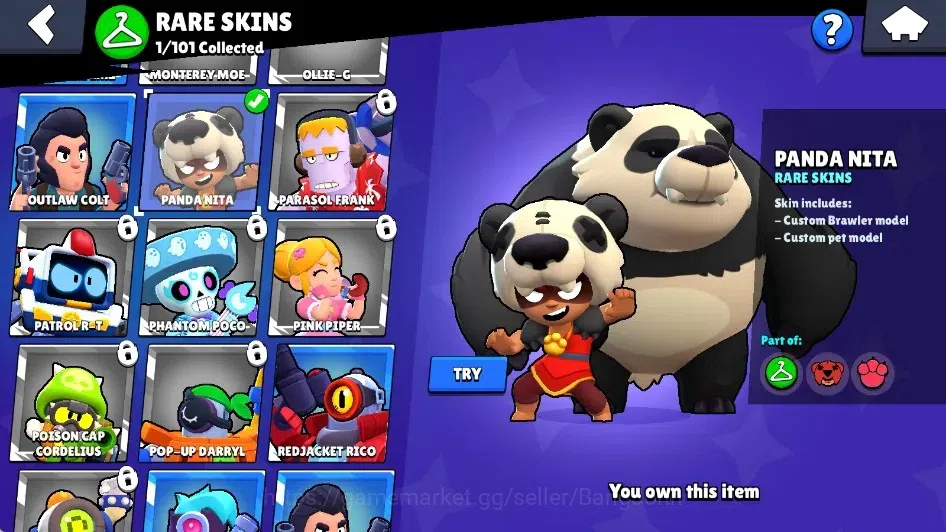 Brawl Stars Accounts Global|689 Trophy|15 Brawlers-1 Max Lv. [Bibi]|5k  image 8