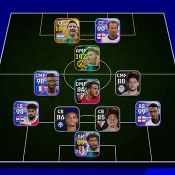 eFootball Accounts High-End Mobile|PW 2801|Big Time Messi 26|ShowTime Vozinha,Messi|Epic Reus|2026|Check SS EFB797Z