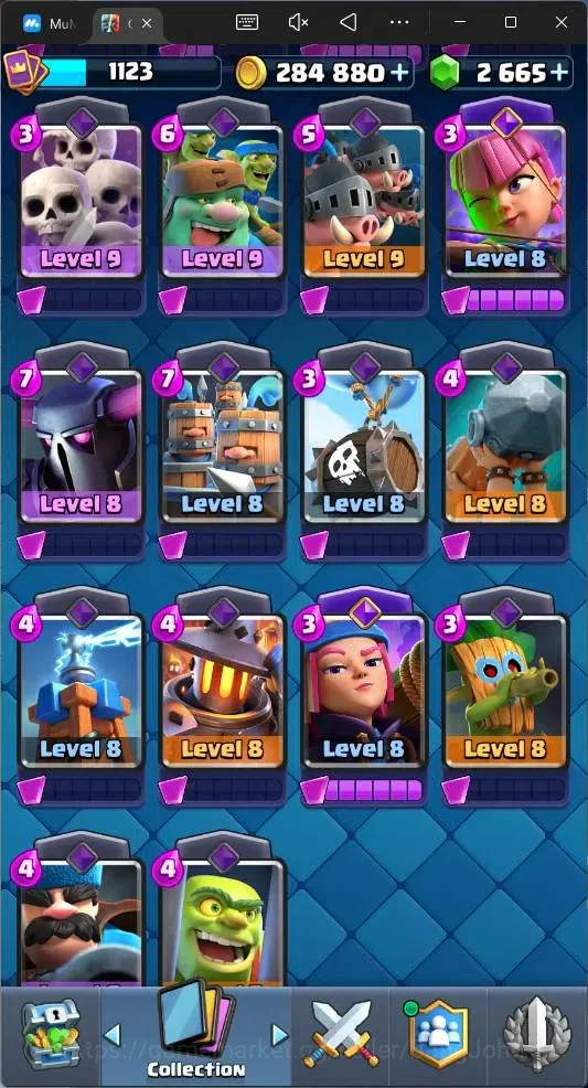 Clash Royale Accounts Global |CL 1123|KTL 12|Trophy 7223|113 Cards|4 Cha image 10