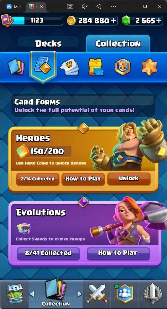 Clash Royale Accounts Global |CL 1123|KTL 12|Trophy 7223|113 Cards|4 Cha image 14