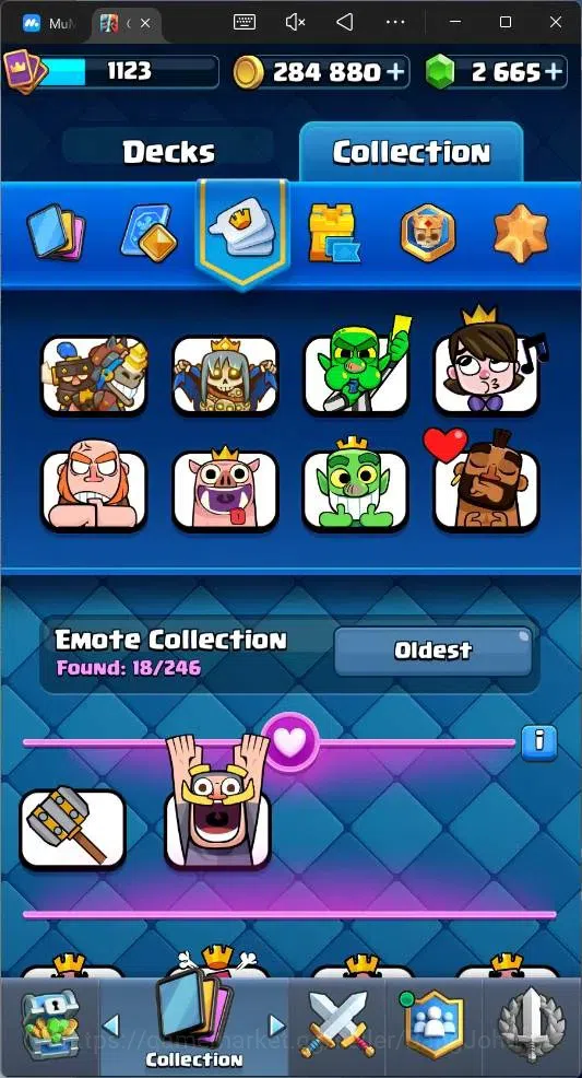 Clash Royale Accounts Global |CL 1123|KTL 12|Trophy 7223|113 Cards|4 Cha image 15