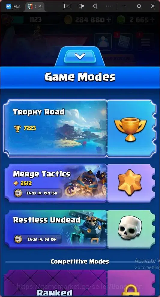 Clash Royale Accounts Global |CL 1123|KTL 12|Trophy 7223|113 Cards|4 Cha image 2