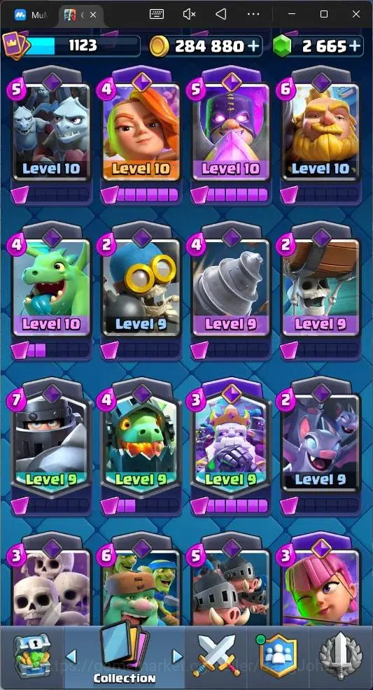 Clash Royale Accounts Global |CL 1123|KTL 12|Trophy 7223|113 Cards|4 Cha image 9
