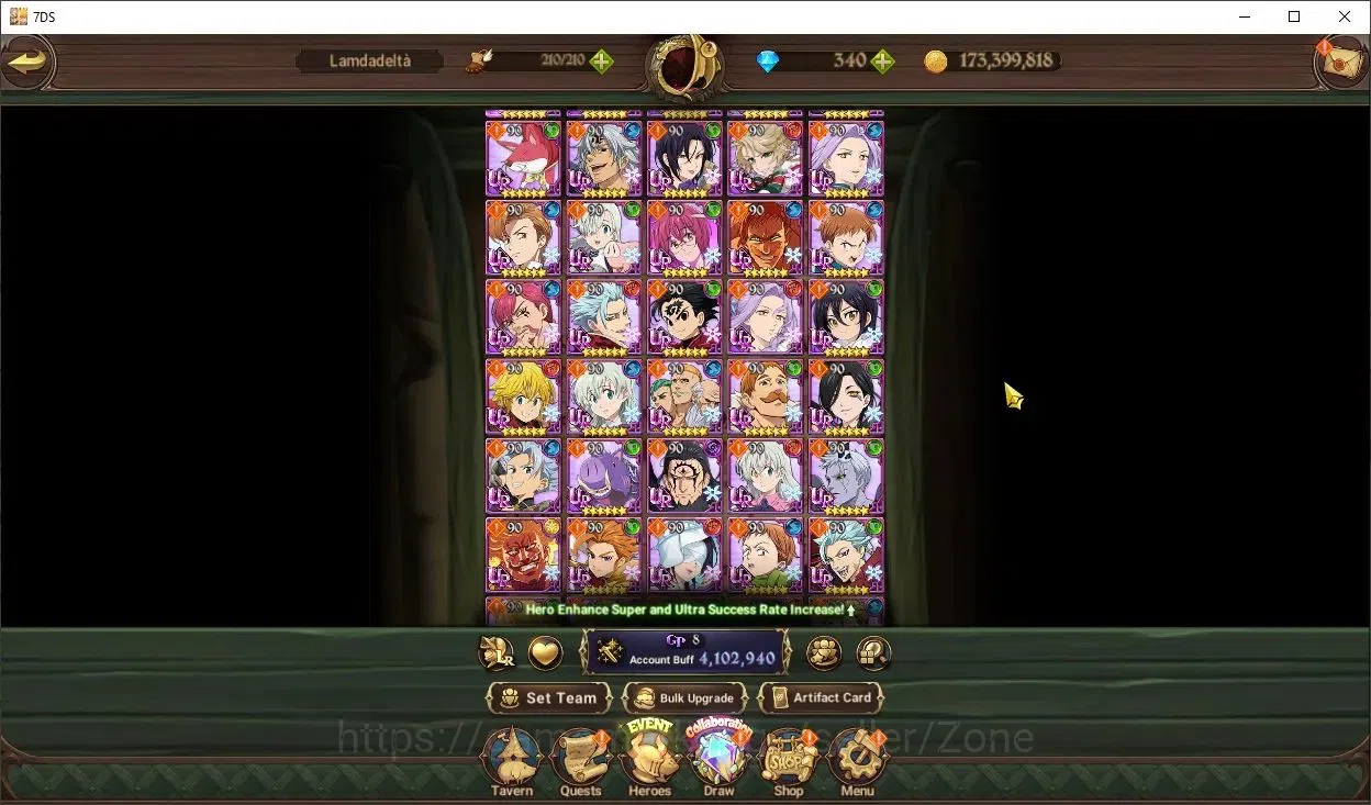 The Seven Deadly Sins: Grand Cross Accounts Endgame Global|4.1M Power | 340 Diamonds |6LR|UR|Full collab Gachiakuta 3