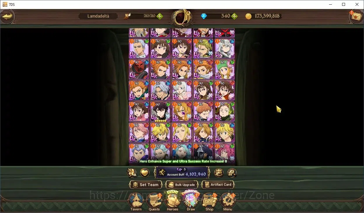 The Seven Deadly Sins: Grand Cross Accounts Endgame Global|4.1M Power | 340 Diamonds |6LR|UR|Full collab Gachiakuta 5