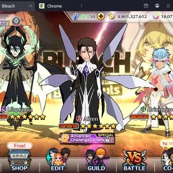 Bleach: Brave Souls Accounts High-End Global|4B BP+18K Orb|FreshStory+3132 PS Ticket|Ulquiorra & Grimmjow