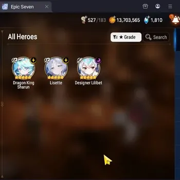 Epic Seven Accounts Starter Global Unverif|Best Starter|3ML(DK Sharun,Lisette,D.Lilibet)|PoH+Bless ON|SS 1.8K|Stove(ES1285Z)