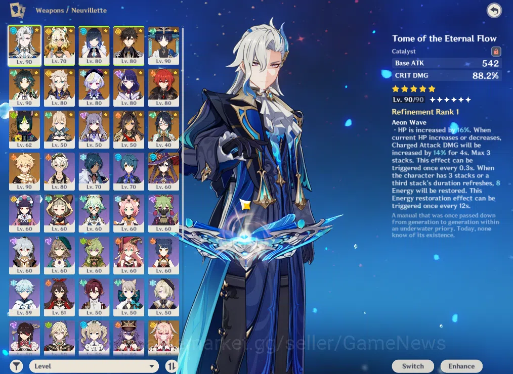 Genshin Impact Accounts ASIA|FREE HSR|AR57|10Limited+5(*5Weapon)|Neuvillat image 4