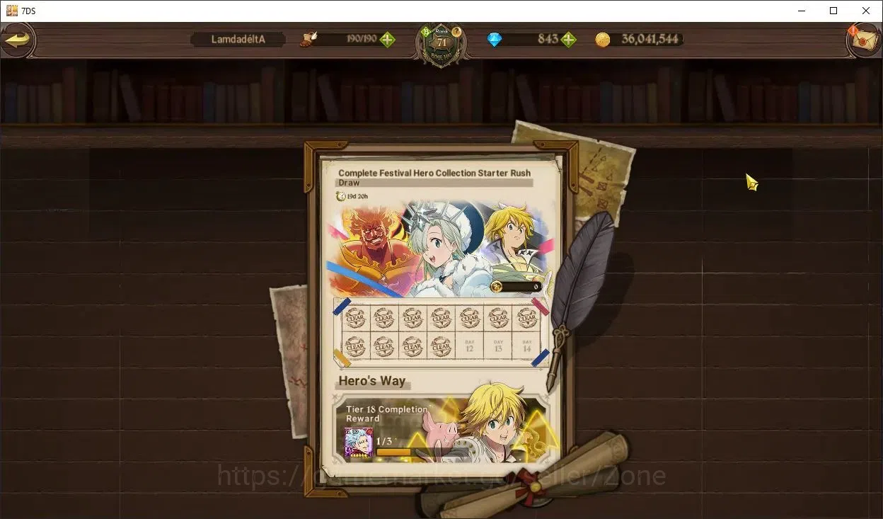 The Seven Deadly Sins: Grand Cross Accounts Starter Global|4LR Nemesis 4/6 Full collab Gachiakuta (HR) Riyo 1/6 Zanka 3/6 3