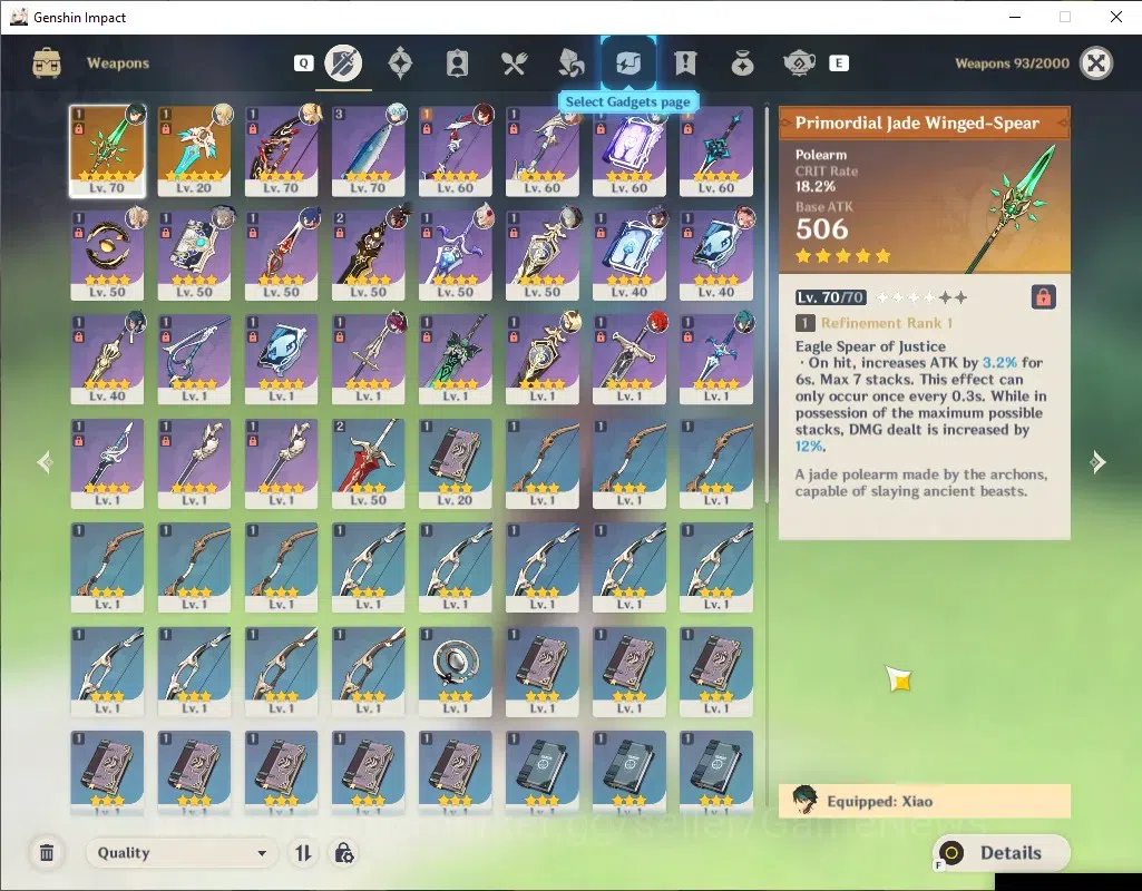 Genshin Impact Accounts ASIA|AR 43| 2 Limited + 2(*5 Weapon) | Xiao+Signat image 4