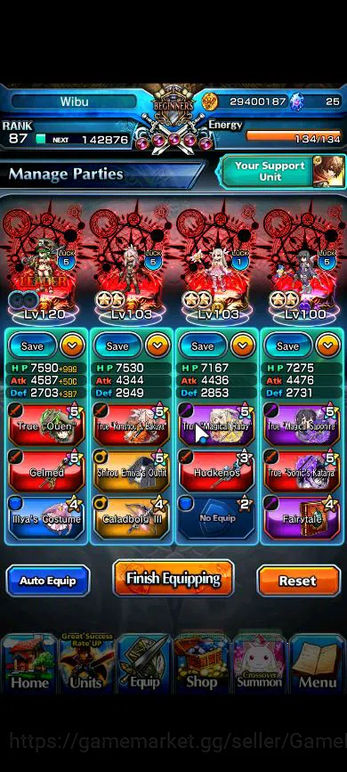 Grand Summoners Accounts Global|Rank 87|17 Ascend|EmiyaTW,S MiyuTW,ChloeTW, image 2