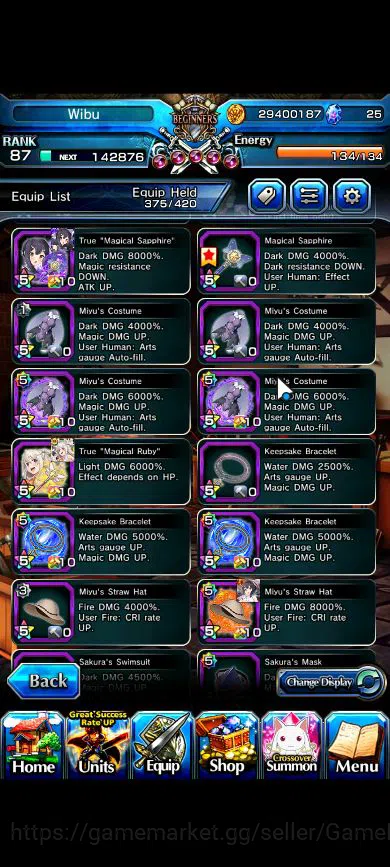 Grand Summoners Accounts Global|Rank 87|17 Ascend|EmiyaTW,S MiyuTW,ChloeTW, image 9