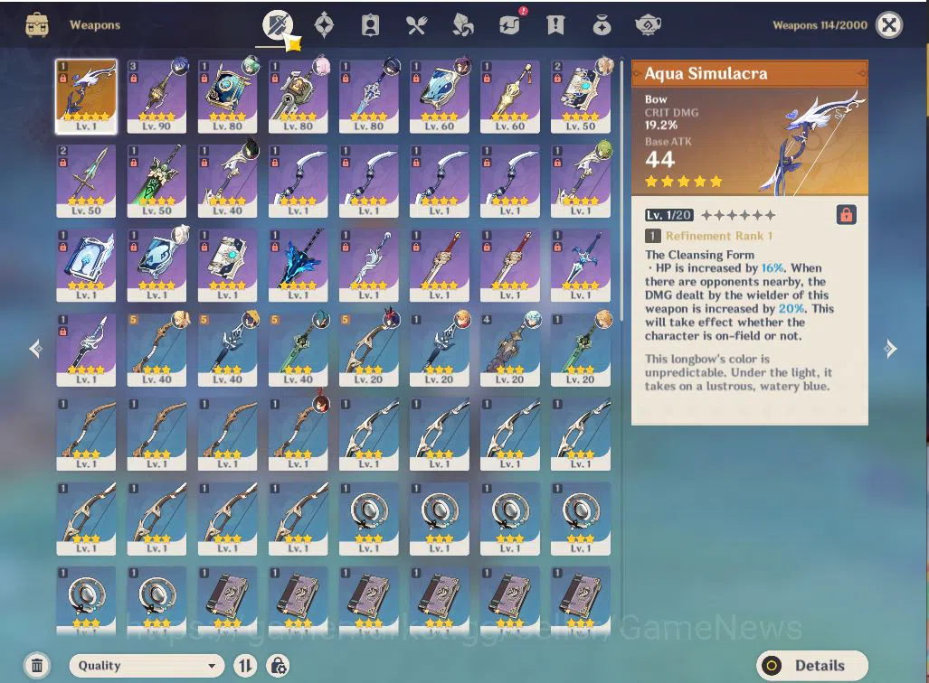 Genshin Impact Accounts ASIA|AR 50|3Limited +1(*5Weapon)|Clorinde,Zhongli, image 6