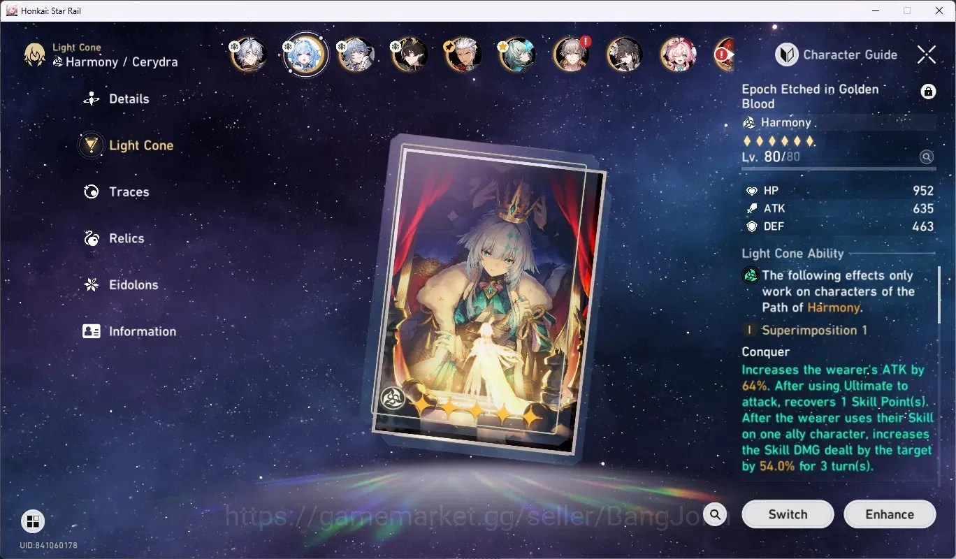 Honkai Star Rail Accounts ASIA|TL 70|13Characters Limited[Cerydra,Hyacine,Sp image 3