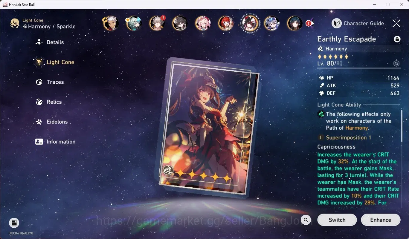 Honkai Star Rail Accounts ASIA|TL 70|13Characters Limited[Cerydra,Hyacine,Sp image 5