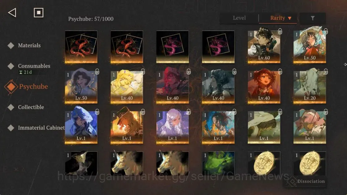 Reverse: 1999 Accounts GLOBAL|Lv62|23*6Crew(5Limit)|[(LiangYue,PaperHeron image 9